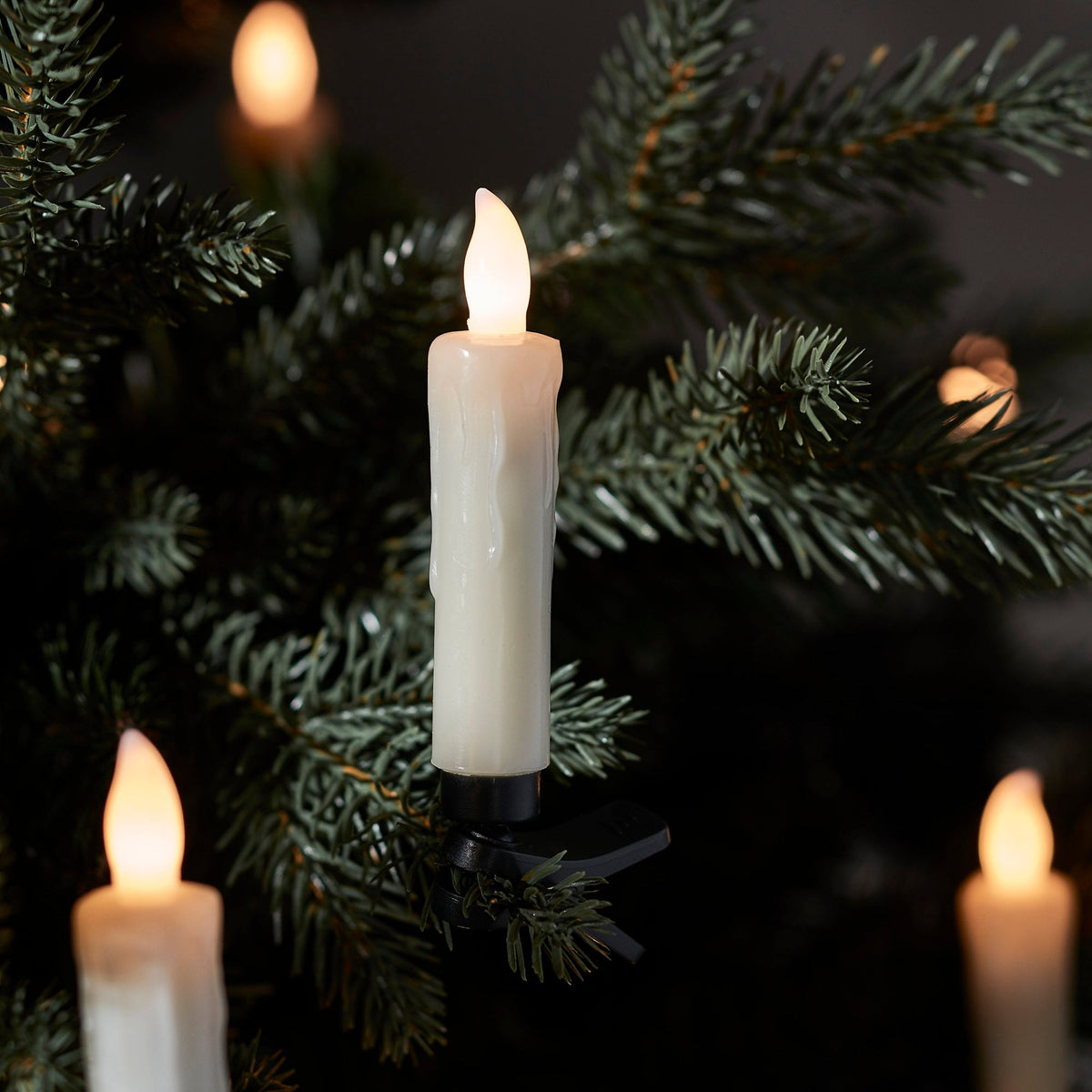 Set van 20 draadloze LED kerstboomkaarsen crèmekleurig met timer afstandsbediening sfeervolle kerstverlichting | Sulvida