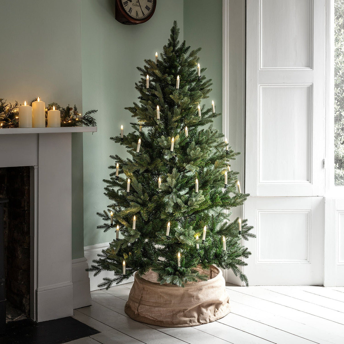 Set van 20 draadloze LED kerstboomkaarsen crèmekleurig met timer afstandsbediening sfeervolle kerstverlichting | Sulvida