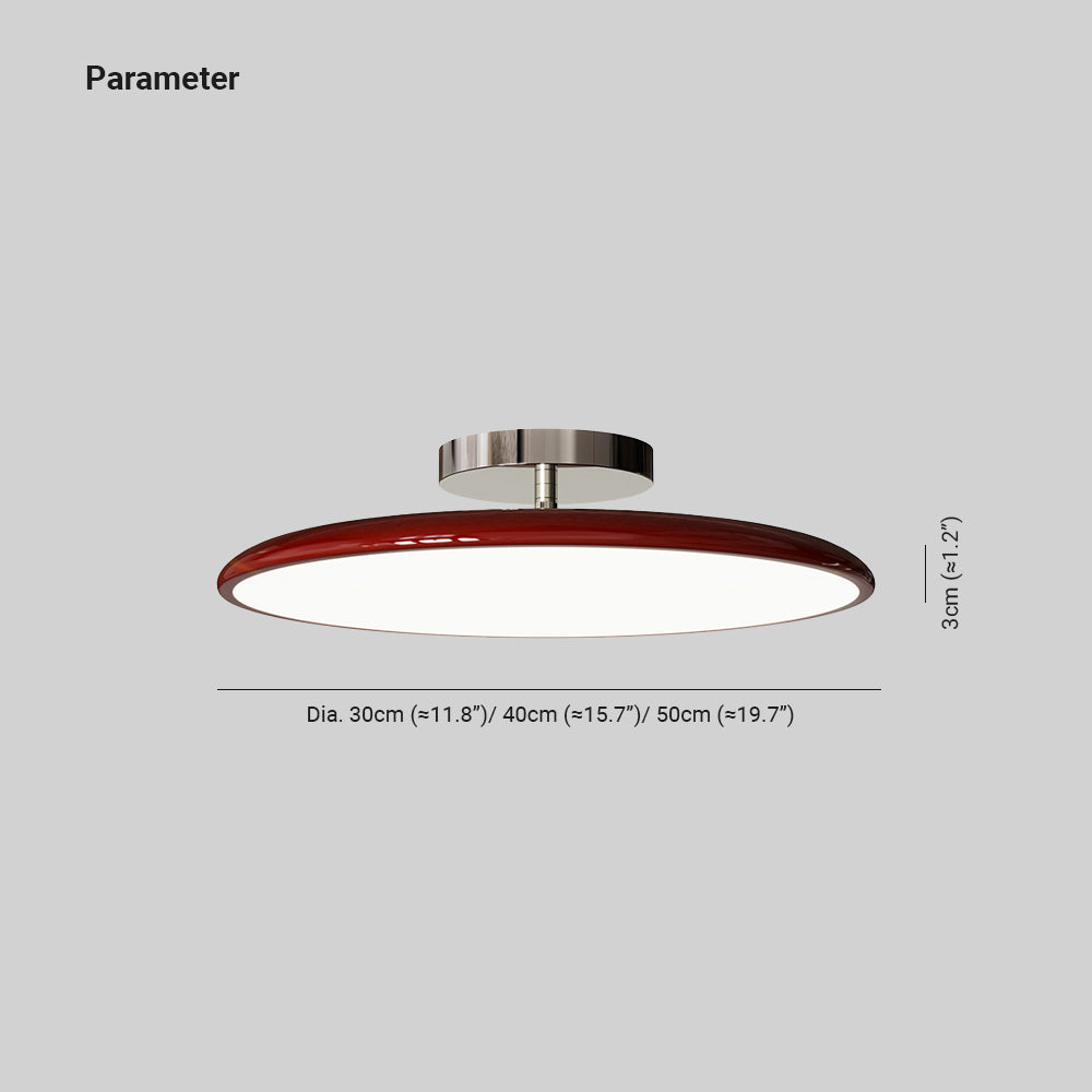 Vintage Plafondlamp Metaal Acryl Rond Dimbaar LED Verlichting Woonkamer Slaapkamer Restaurant 30-50cm | Sulvida