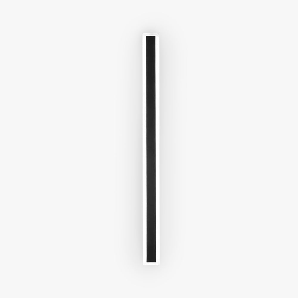 Lineaire LED wandlamp voor buiten zwart wit weersbestendig modern design metaal acryl IP65 tuinverlichting | Sulvida