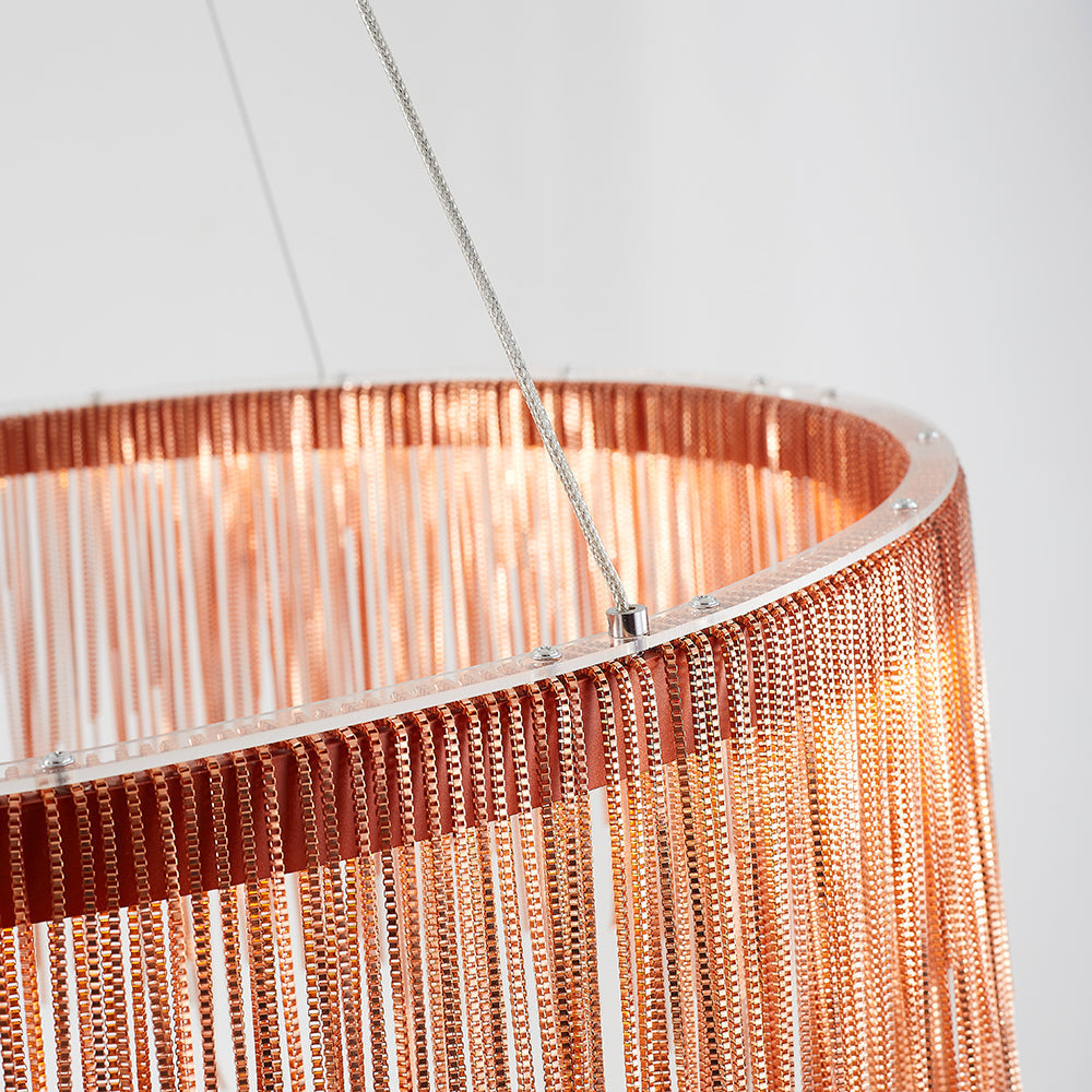 Hanglamp Metalen Kettingkraal LED Goud Zilver Dimbaar Woonkamer Eetkamer Slaapkamer Modern Design Luxe | Sulvida