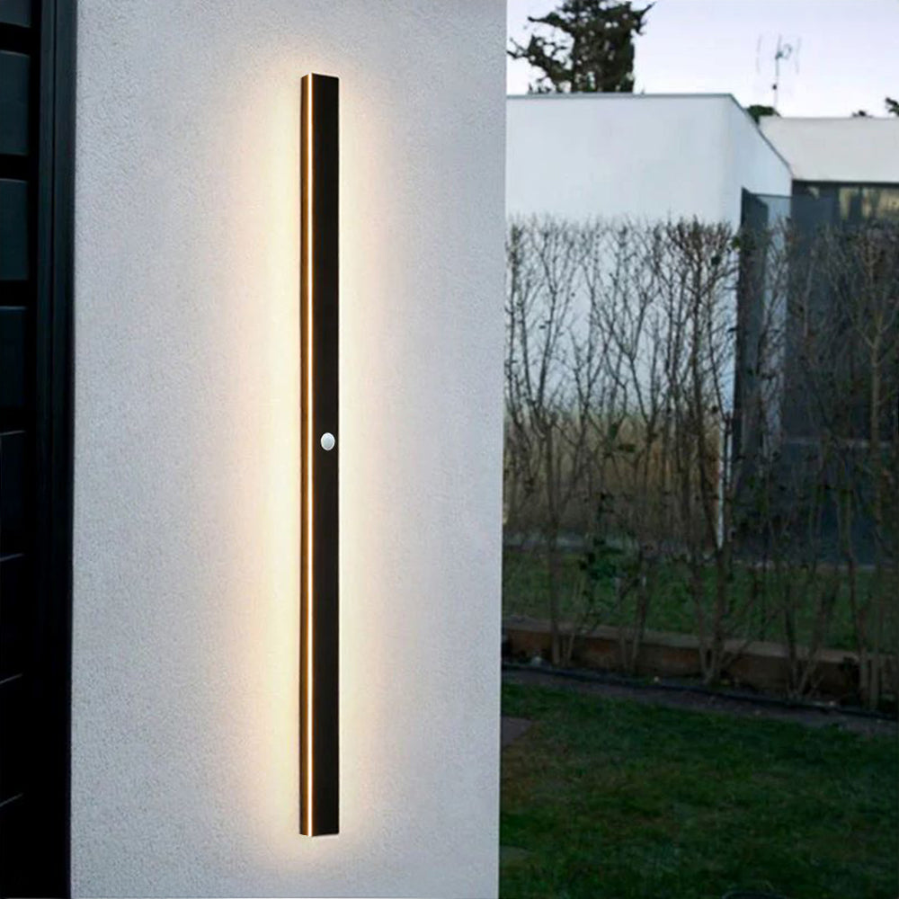 Lineaire buitenwandlamp LED IP65 waterdicht zwart metaal acryl tuinverlichting moderne gevelverlichting | Sulvida