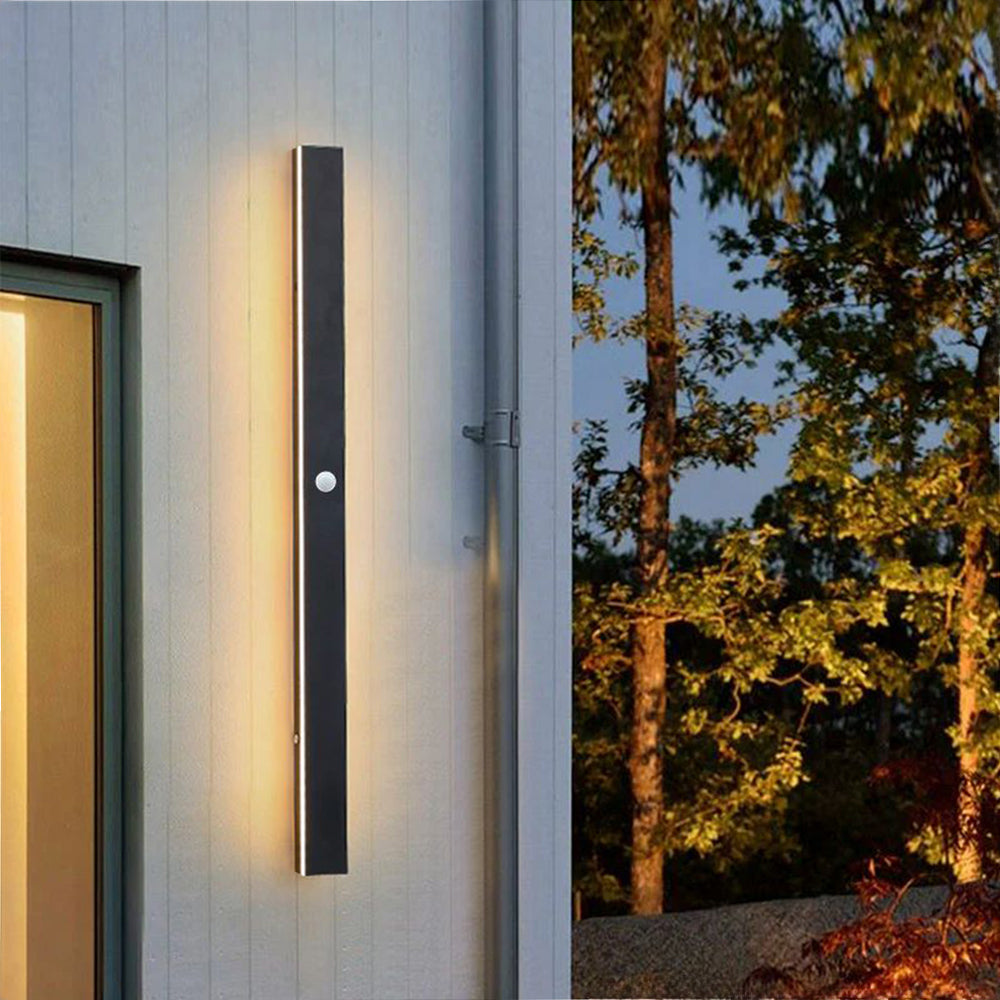 Lineaire buitenwandlamp LED IP65 waterdicht zwart metaal acryl tuinverlichting moderne gevelverlichting | Sulvida