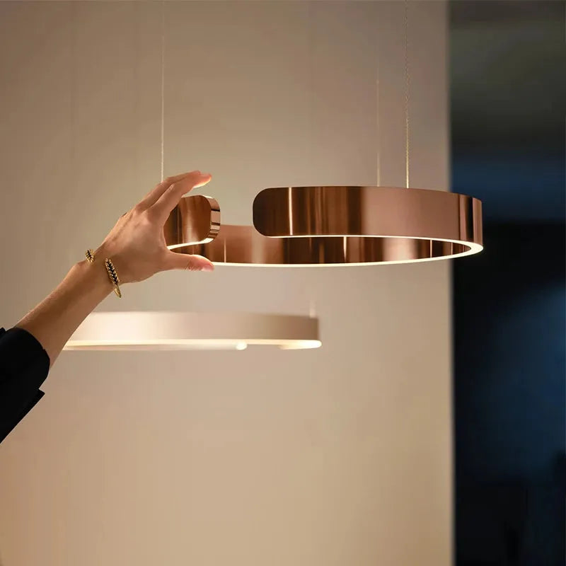 LED Ringlamp Hangverlichting Minimalistisch Metalen Design Modern voor Woonkamer Slaapkamer Eetkamer | Sulvida