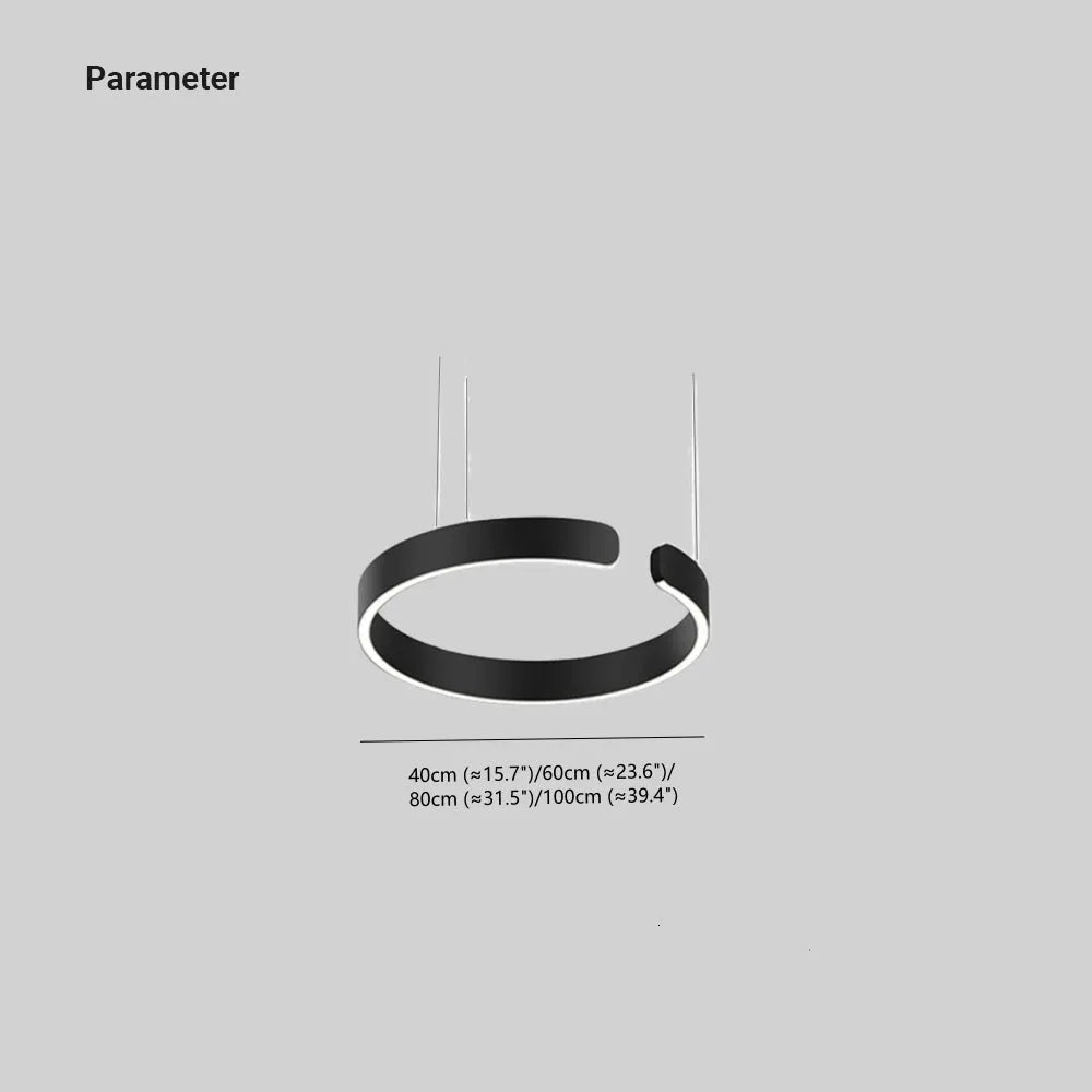 LED Ringlamp Hangverlichting Minimalistisch Metalen Design Modern voor Woonkamer Slaapkamer Eetkamer | Sulvida