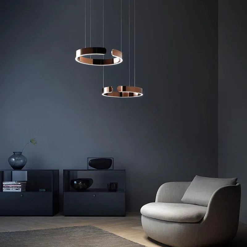 LED Ringlamp Hangverlichting Minimalistisch Metalen Design Modern voor Woonkamer Slaapkamer Eetkamer | Sulvida