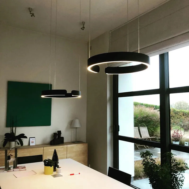 LED Ringlamp Hangverlichting Minimalistisch Metalen Design Modern voor Woonkamer Slaapkamer Eetkamer | Sulvida