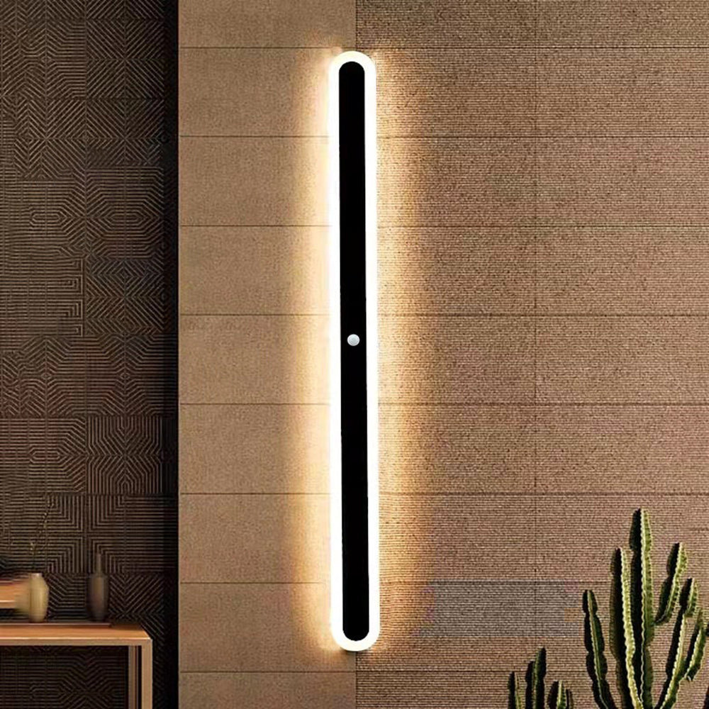 Ovale Buitenwandlamp LED Waterdicht IP65 Metaal Acryl Tuin Outdoor Wandverlichting Modern Design 40-220cm | Sulvida