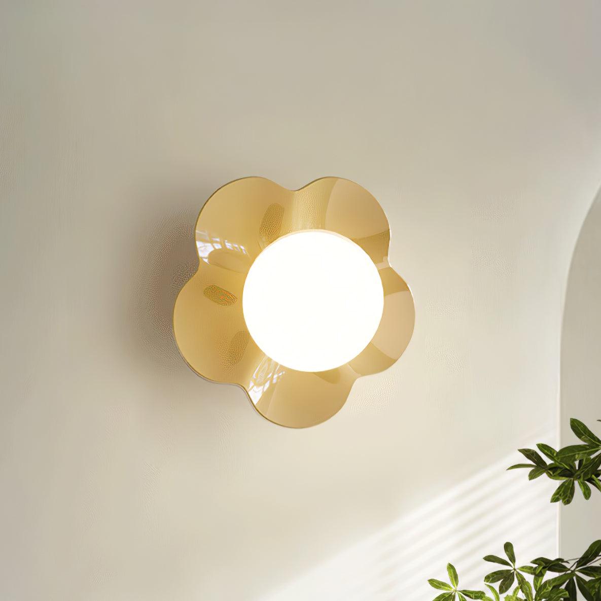 Bloembladwandlamp Glas & Hars G9 Fitting Dimbaar Wit Paars Geel Design Interieurverlichting Wanddecoratie Woonkamer | Sulvida