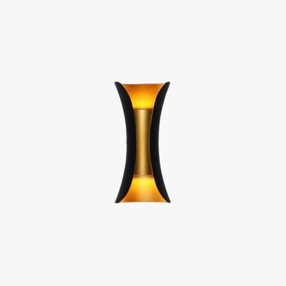 LED Wandlamp Gebogen Voor Buiten Waterdicht IP65 Zwart Wit Zwart-Goud Modern Design Buitenverlichting | Sulvida