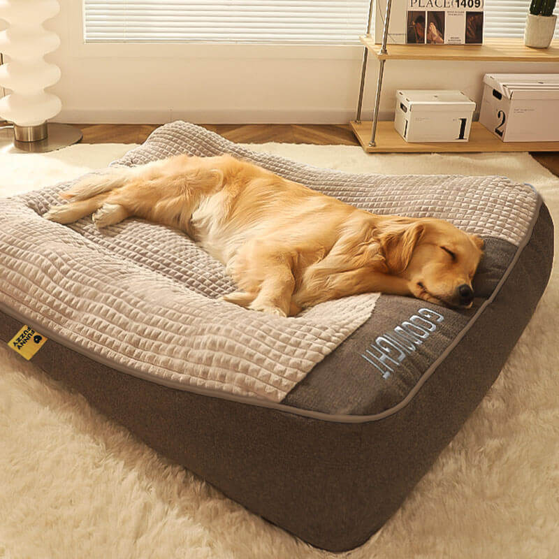 Orthopedisch hondenkussen met wervelkolomsteun extra dik voor grote honden antislip comfortabel rust ligbed | Sulvida
