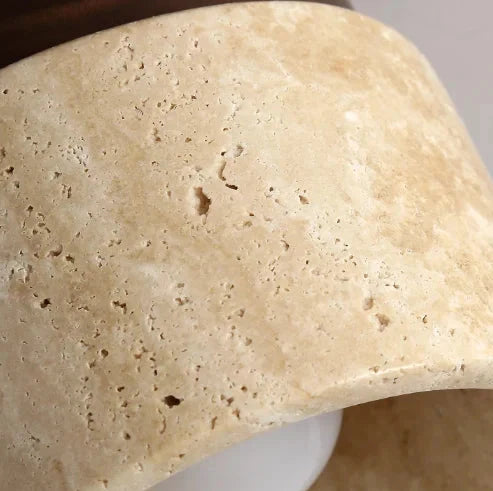 Plafondlamp Travertin Hout Steen Natuurlijk Modern Oppervlaktemontage LED Verlichting Woonkamer Gang Hal | Sulvida