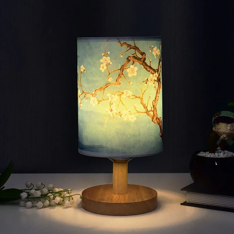 Japanse Tafellamp met Roos Dimbaar Warm Licht Slaapkamer Woonkamer Sfeerverlichting Touch Bediening Modern Roze | Sulvida