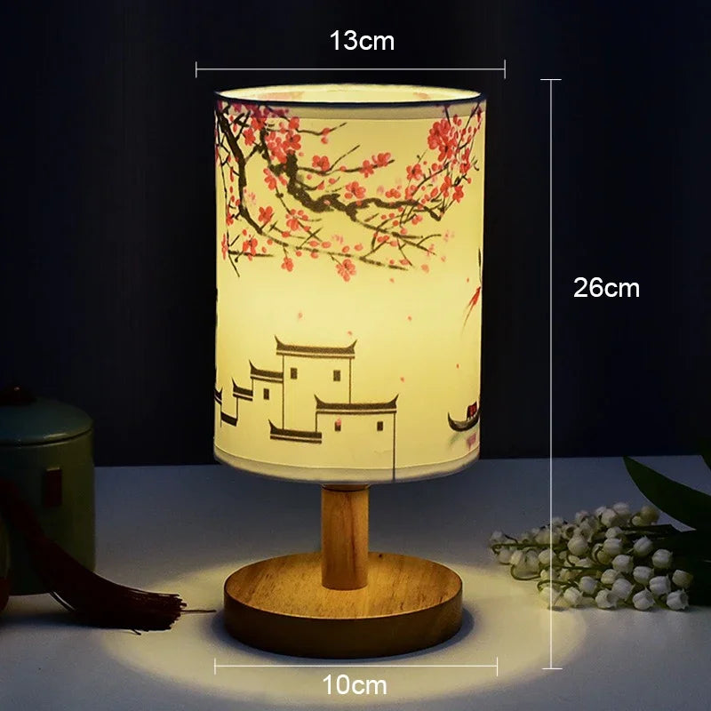 Japanse Tafellamp met Roos Dimbaar Warm Licht Slaapkamer Woonkamer Sfeerverlichting Touch Bediening Modern Roze | Sulvida