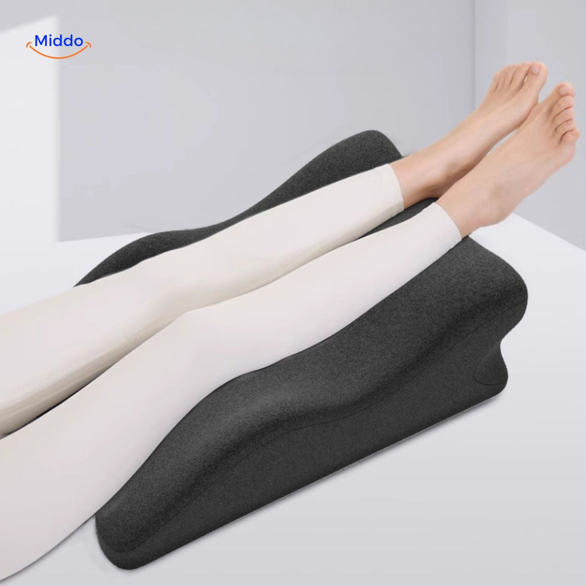 Beenkussen Elevatie Zwangerschap Grijs Comfortverhogend Ondersteunend Orthopedisch Kussen 60x36x24cm | Sulvida