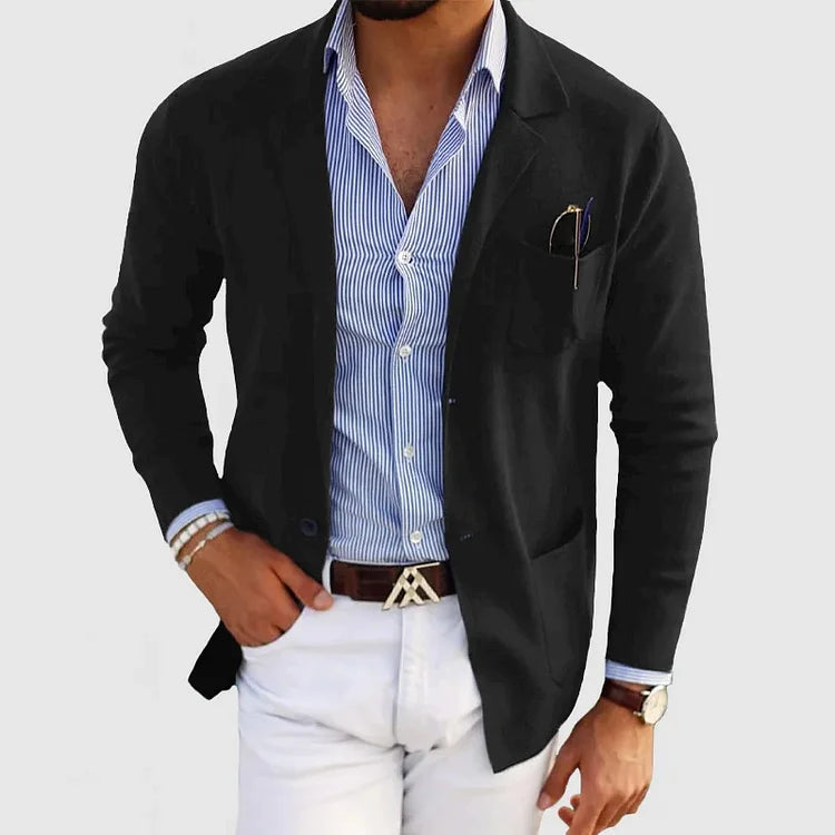 Blazer décontracté léger pour homme, coupe oversize, revers crantés, tenue business casual estivale, 7 couleurs | Sulvida