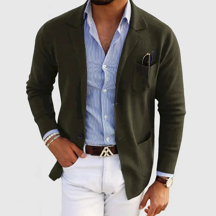 Blazer décontracté léger pour homme, coupe oversize, revers crantés, tenue business casual estivale, 7 couleurs | Sulvida