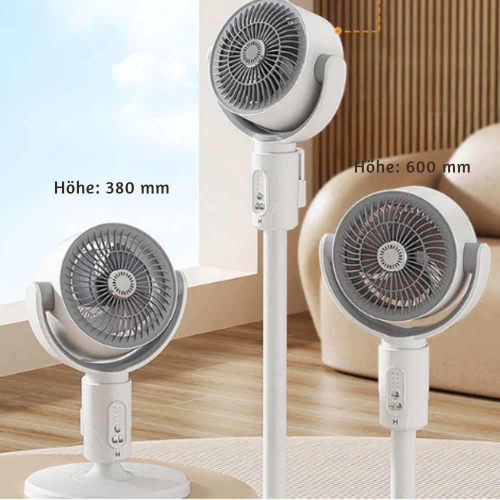 Staande Ventilator 10W met Afstandsbediening – 5 Snelheden Verstelbaar – Stil Bureau- en Woonkamerventilator voor Optimale Luchtstroom | Sulvida