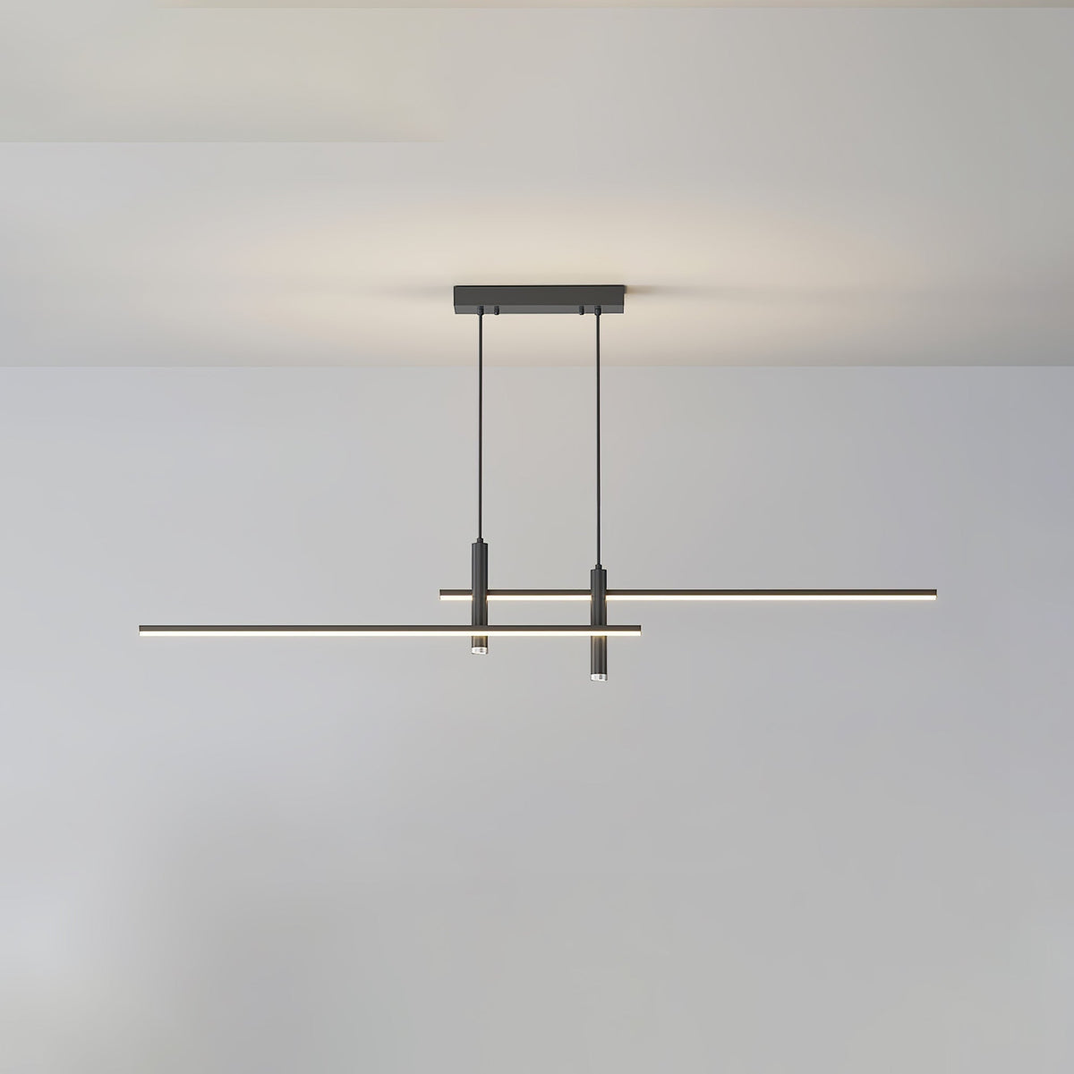 Lineaire Hanglamp Metaal Zwart of Goud Eetkamer Keuken Spotverlichting Modern Design LED Verstelbaar | Sulvida