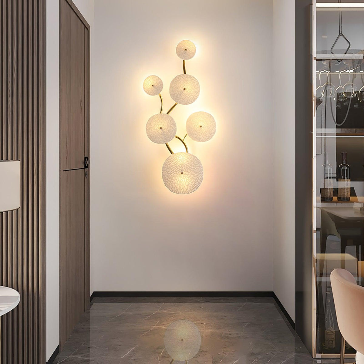 Wandlamp Keramiek Lotusbloem met Metalen Connector voor Slaapkamer Woonkamer Warm Licht Wandverlichting IP20 G4 | Sulvida