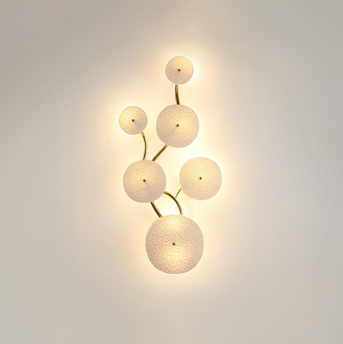 Wandlamp Keramiek Lotusbloem met Metalen Connector voor Slaapkamer Woonkamer Warm Licht Wandverlichting IP20 G4 | Sulvida