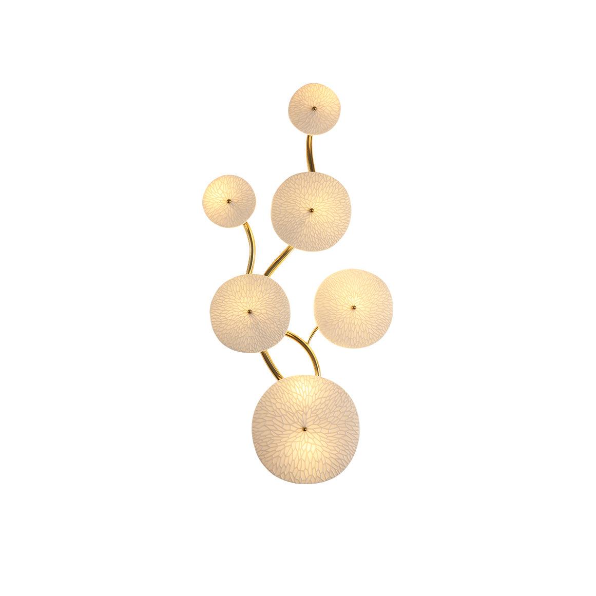 Wandlamp Keramiek Lotusbloem met Metalen Connector voor Slaapkamer Woonkamer Warm Licht Wandverlichting IP20 G4 | Sulvida