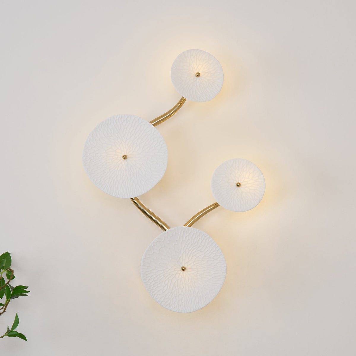 Wandlamp Keramiek Lotusbloem met Metalen Connector voor Slaapkamer Woonkamer Warm Licht Wandverlichting IP20 G4 | Sulvida