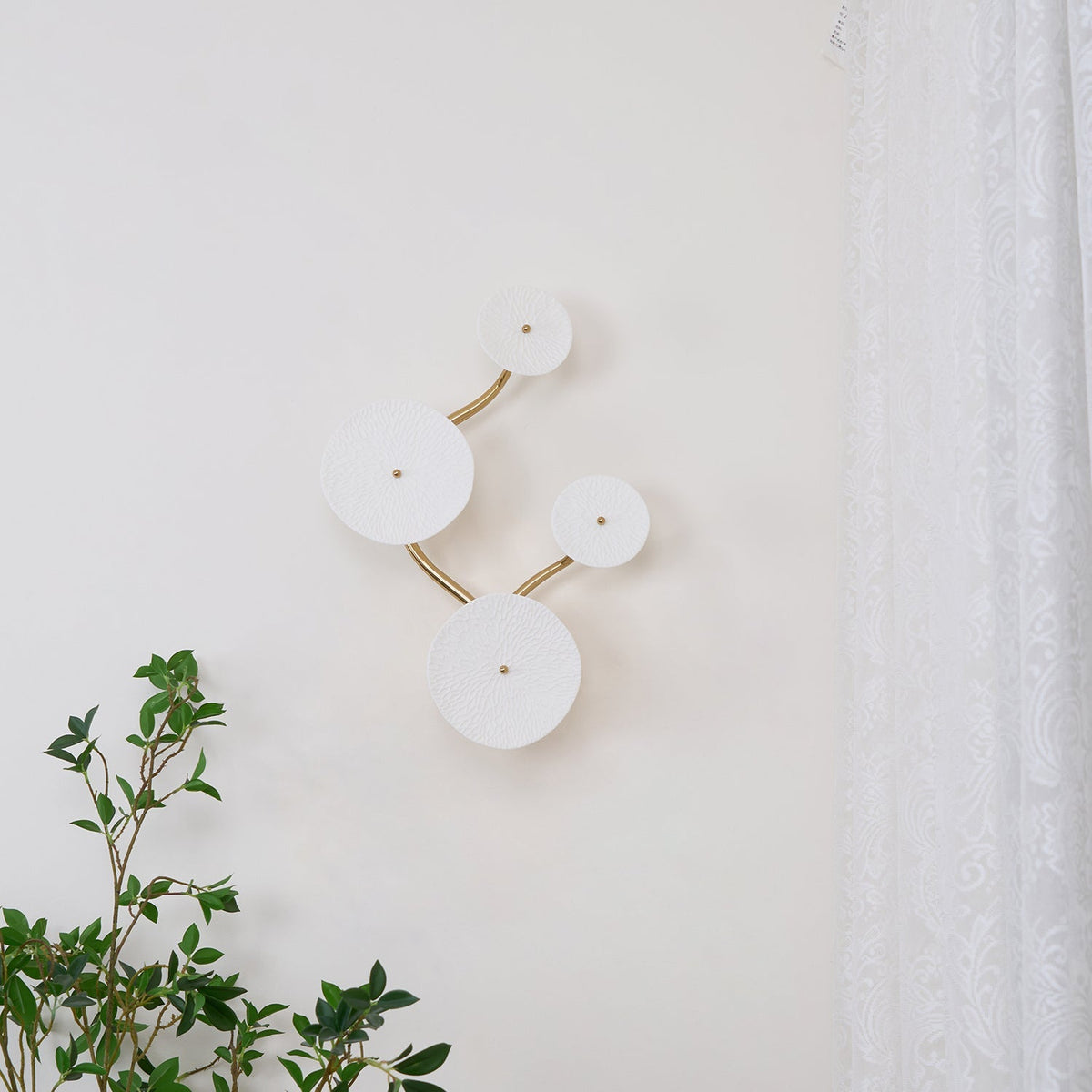 Wandlamp Keramiek Lotusbloem met Metalen Connector voor Slaapkamer Woonkamer Warm Licht Wandverlichting IP20 G4 | Sulvida