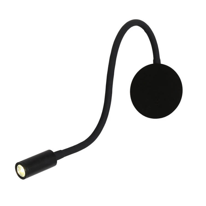 Draaibare LED-wandlamp met verstelbare lichtbron zwart aluminium modern design flexibele verlichting | Sulvida