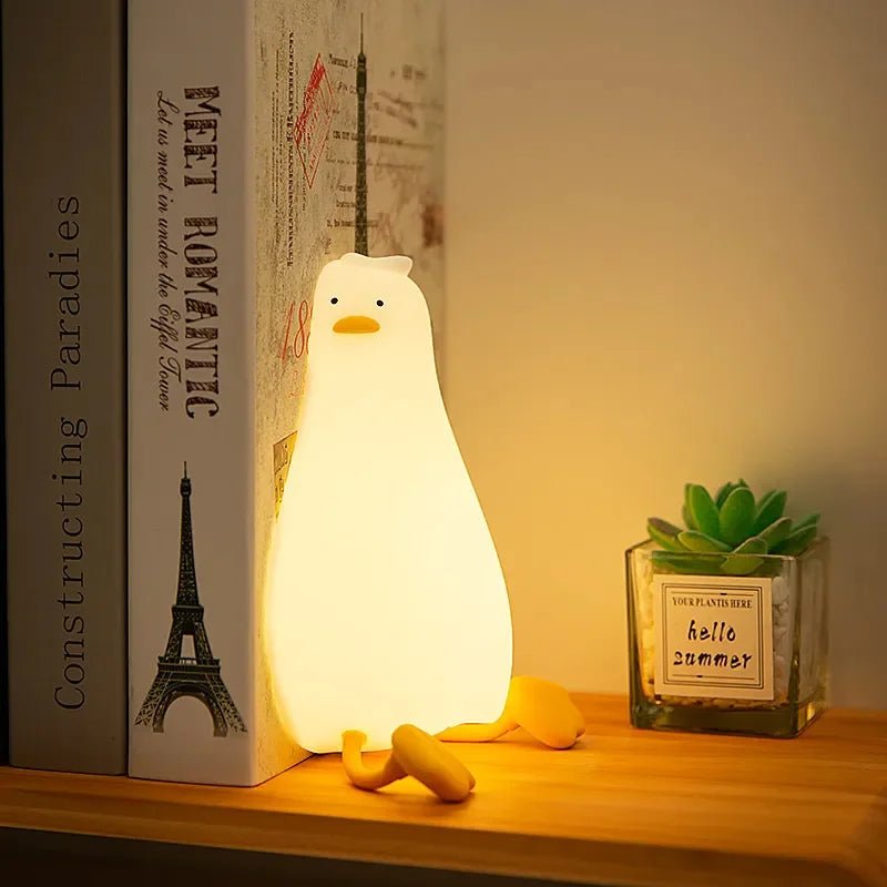 Siliconen kindernachtlampje met dimbaar warm licht dierenontwerp USB-oplaadbaar tijdschakelaar slaapkamer | Sulvida