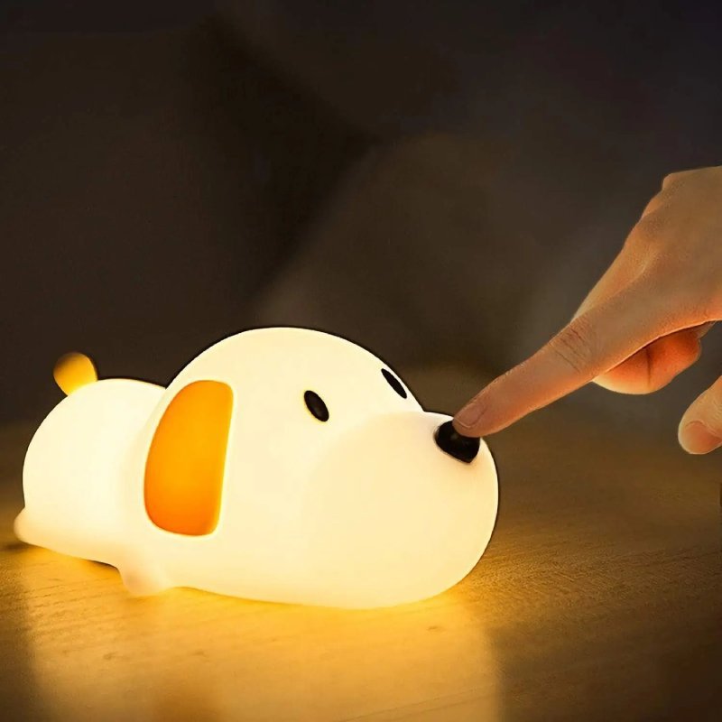 Siliconen kindernachtlampje met dimbaar warm licht dierenontwerp USB-oplaadbaar tijdschakelaar slaapkamer | Sulvida