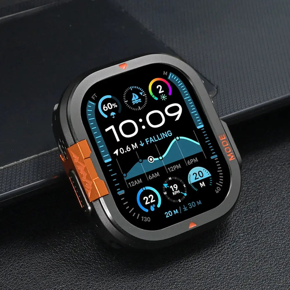 Coque de protection au design en titane pour Apple Watch Series 11 10 Ultra 4 3 2 1, protection 46mm 49mm | Sulvida