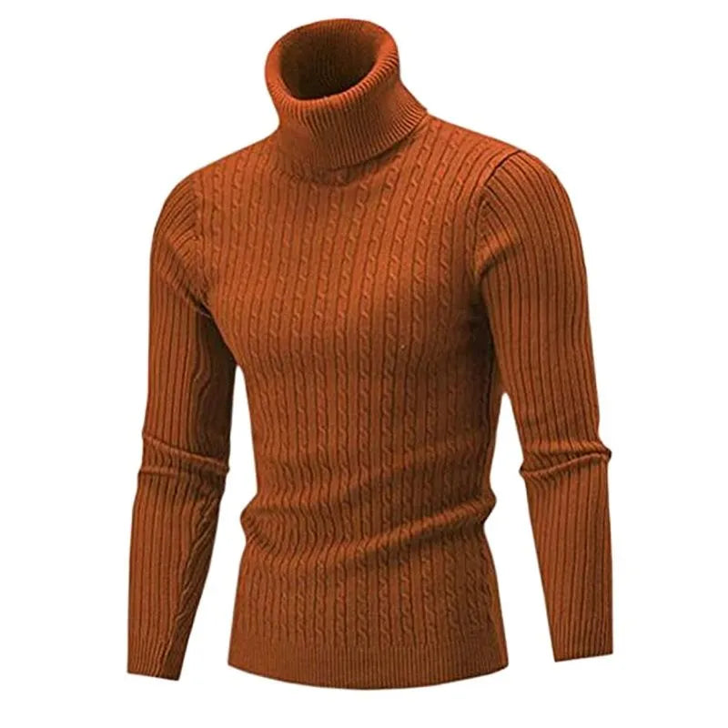 Heren Coltrui met Kabelpatroon Warm Gebreide Trui Moderne Pasvorm Comfortabel Winter Knitwear Tijdloos | Sulvida