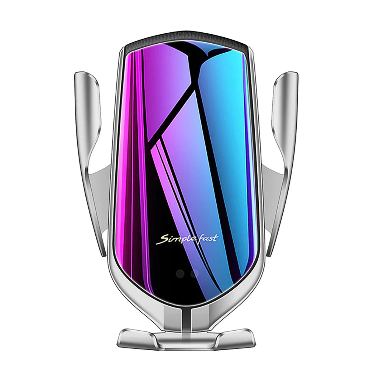 Automatische Smartphonehouder voor Auto met Draadloze Oplaadmodule Ventilatierooster 360° Zwenkbaar Zilver Goud | Sulvida