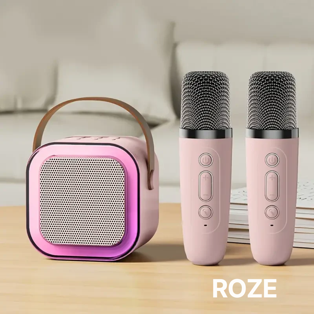 Draadloze Kindermicrofoon met Luidspreker | Bluetooth Karaoke Speaker voor Thuis Muziekplezier Feestjes | Sulvida