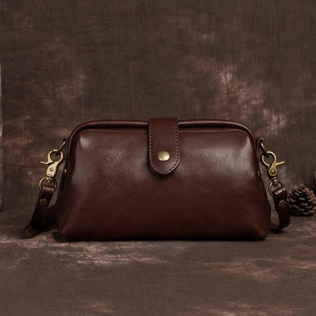 Handgemaakte Retro Schoudertas Vintage Leer Dames Crossbody Dagelijkse Accessoire Stijlvol Draagtas Mode | Sulvida