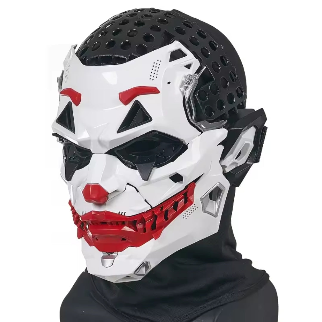 Cyberpunk Clown Masker Volledig Gezicht Cosplay Horror Themafeest Verkleedmasker Halloween Joker Party | Sulvida