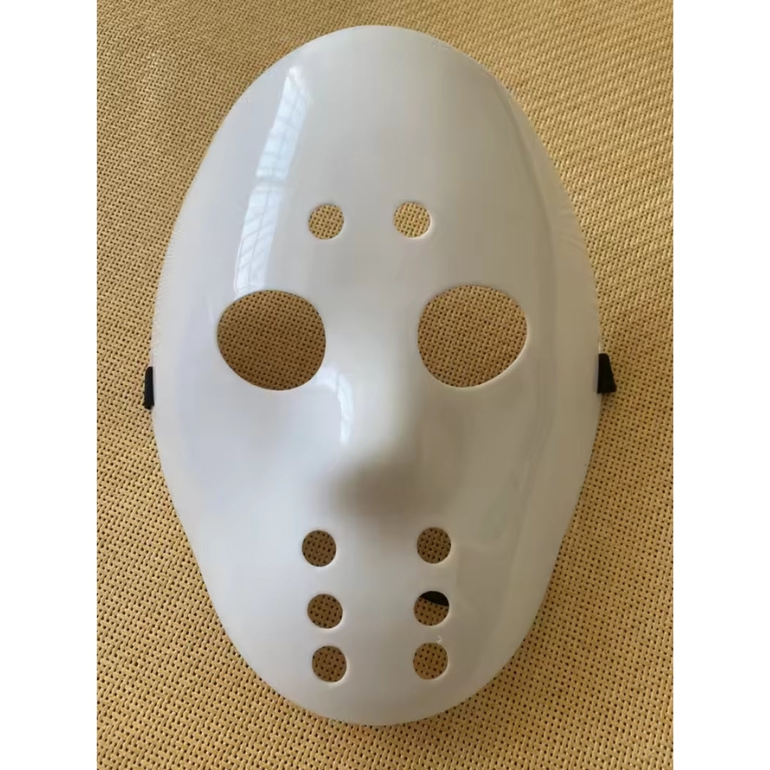 Hockeymasker Horrorstijl Kunststof Wit Zwart Glow Halloween Cosplay Feestmomenten Verkleedaccessoire | Sulvida