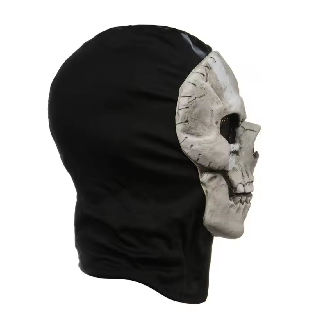 Schedel Masker Horror Latex Volwassenen Griezelig Mysterieus Cosplay Feestmasker Unisex Zwart Wit Halloween | Sulvida