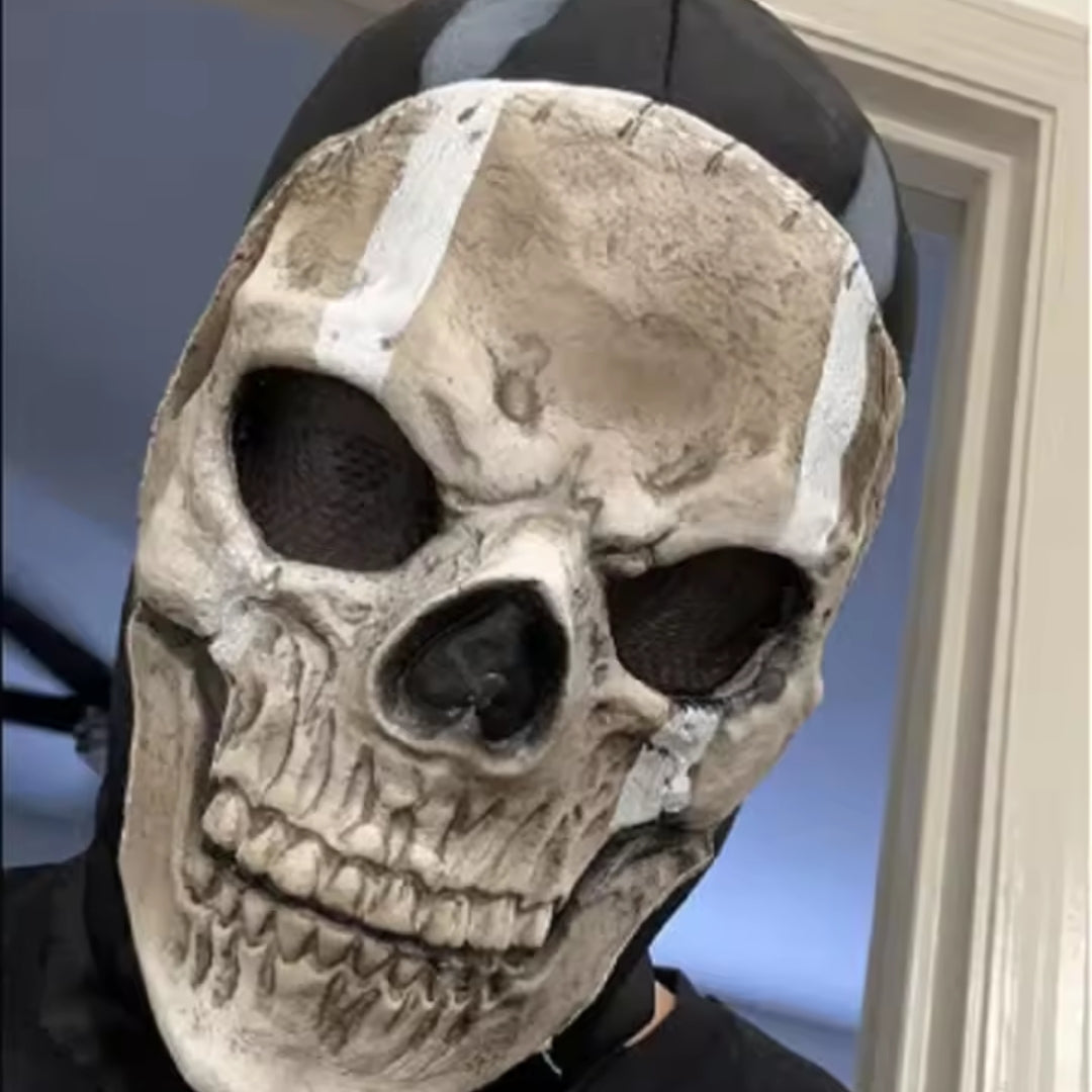 Schedel Masker Horror Latex Volwassenen Griezelig Mysterieus Cosplay Feestmasker Unisex Zwart Wit Halloween | Sulvida