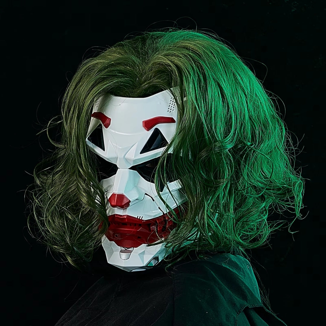 Cyberpunk Clown Masker Volledig Gezicht Cosplay Horror Themafeest Verkleedmasker Halloween Joker Party | Sulvida