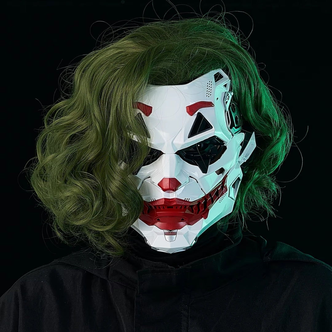 Cyberpunk Clown Masker Volledig Gezicht Cosplay Horror Themafeest Verkleedmasker Halloween Joker Party | Sulvida