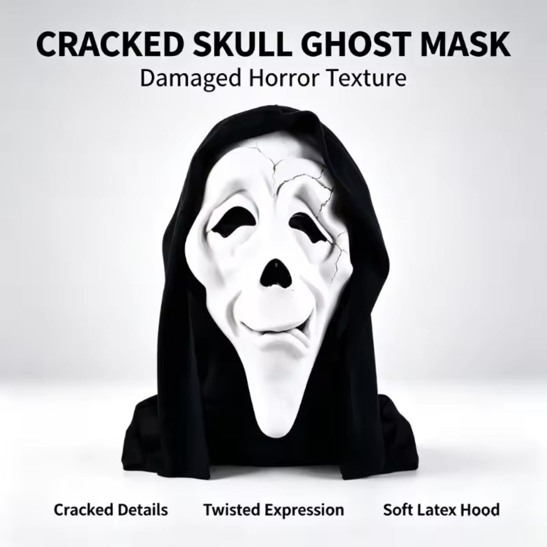 Griezelmasker Volledig Gezicht Horror Wit voor Halloween Cosplay Themafeest Volwassenen Verkleedpartij | Sulvida