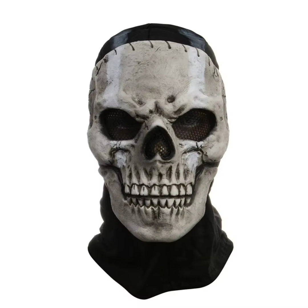 Schedel Masker Horror Latex Volwassenen Griezelig Mysterieus Cosplay Feestmasker Unisex Zwart Wit Halloween | Sulvida
