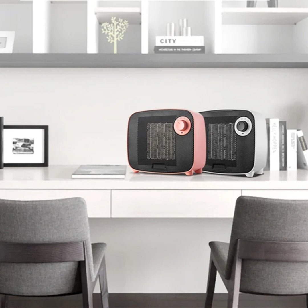 Keramische Bureauverwarmer Compact 1500W Stil PTC Verwarmingstoestel Veilig Kantelfunctie Energiezuinig | Sulvida