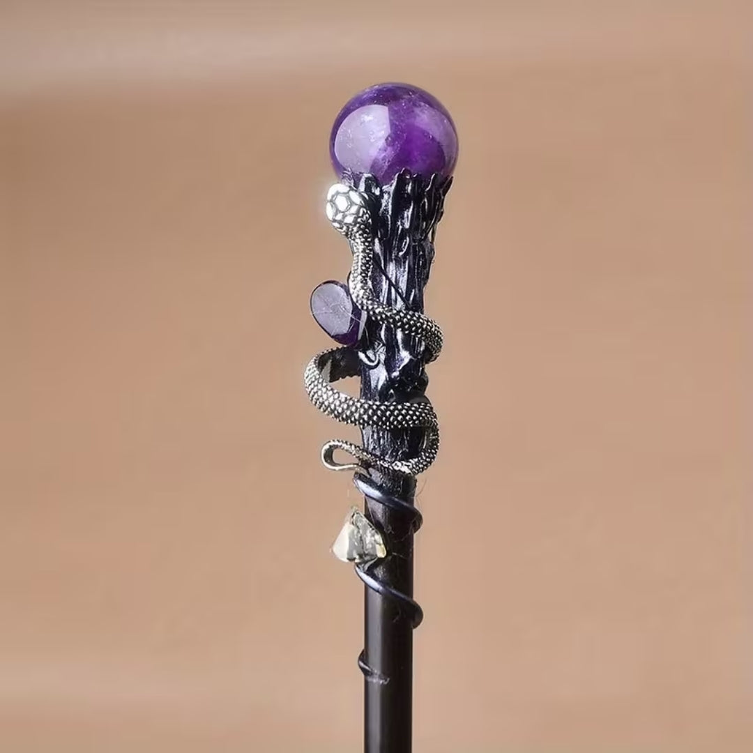 Decoratieve Feestaf met Kristallen Topper voor Verkleedfeesten Cosplay Events Themafeesten en Carnaval | Sulvida