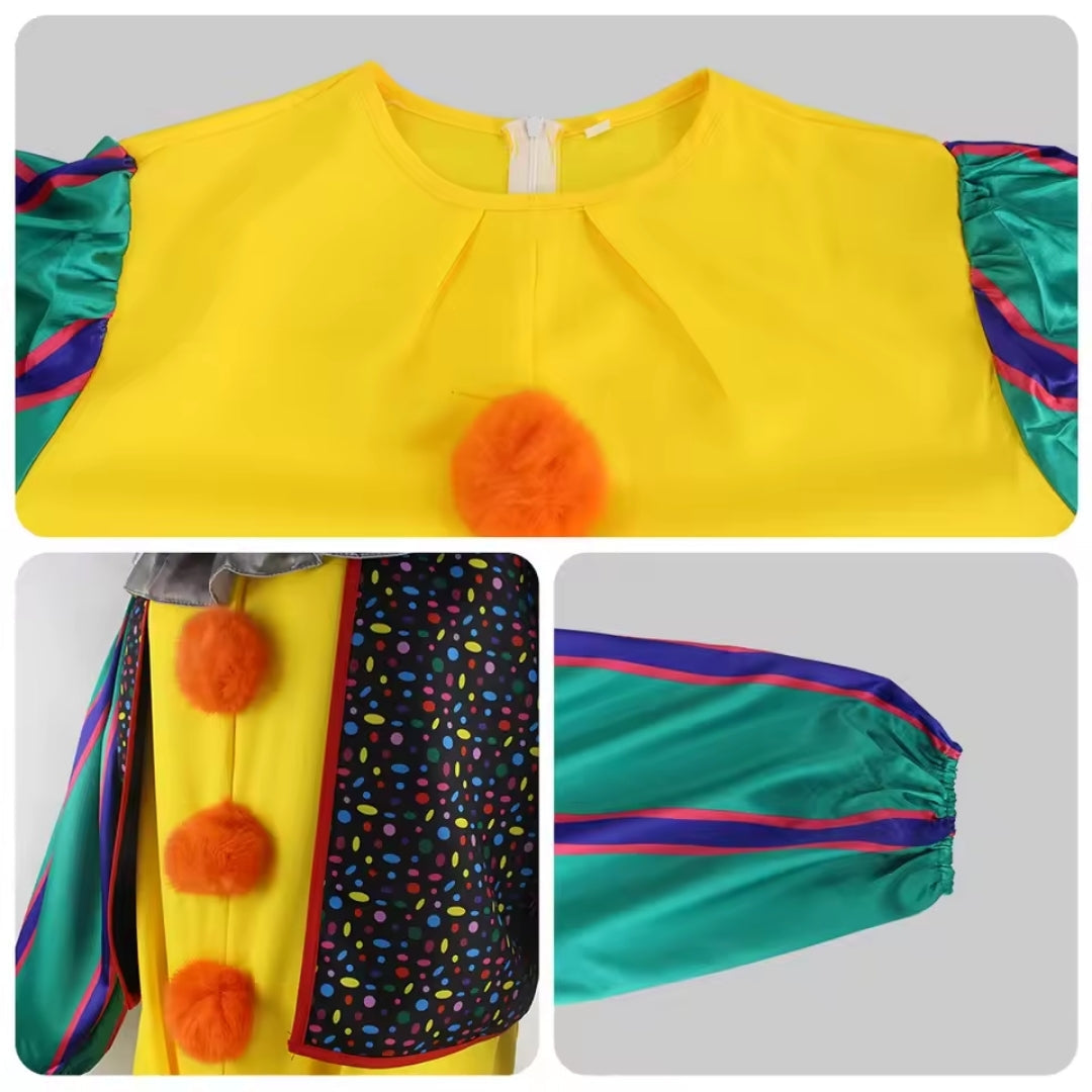 Horrorclown Verkleedoutfit Halloween Carnaval Feest Cosplay Kostuum Kinderen Volwassenen Polyester Griezelig | Sulvida