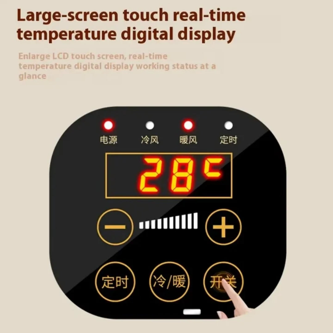 Wandventilator met Keramische Verwarming 2000W Afstandsbediening Timer Klimaatbeheersing voor Woonkamer | Sulvida