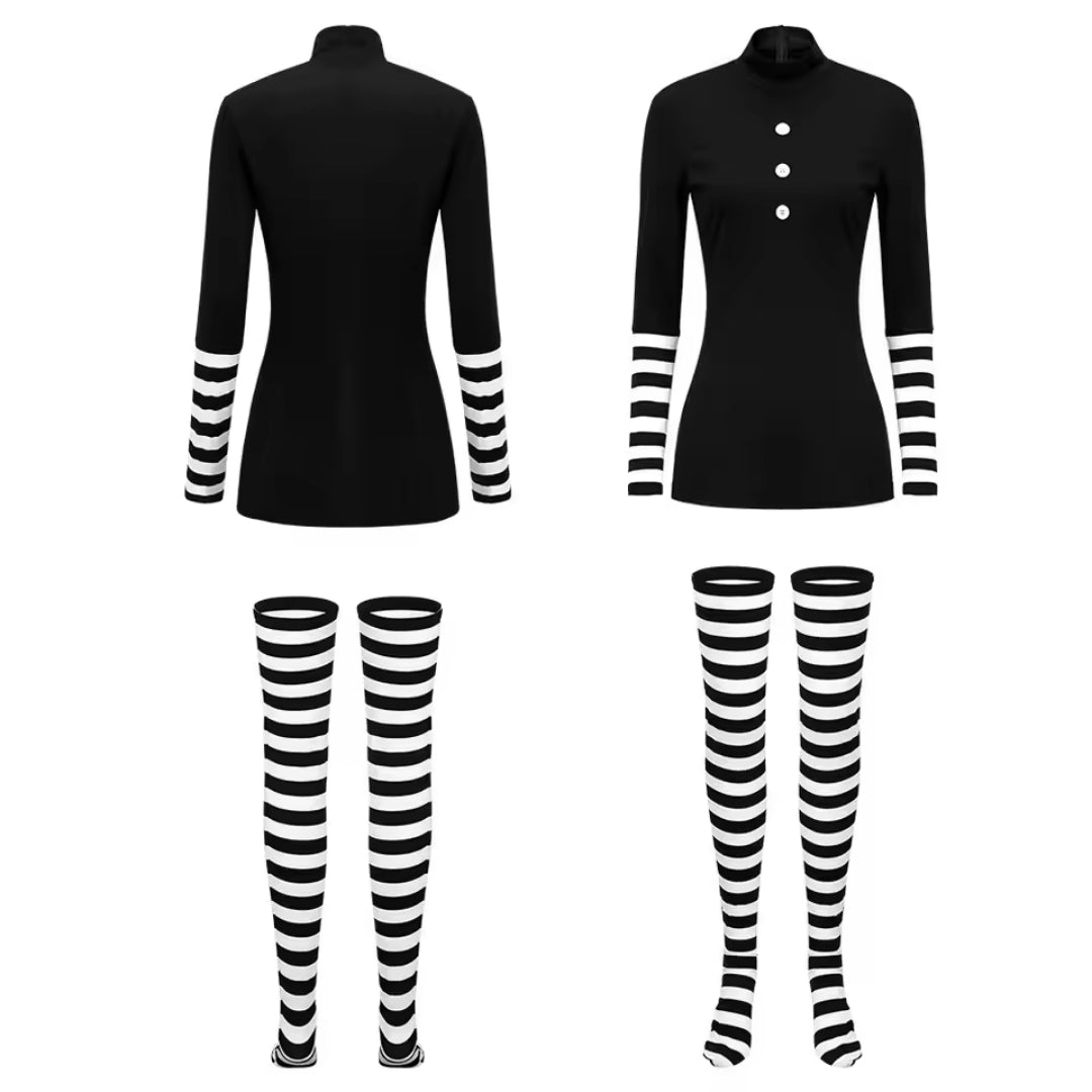 Horror Cosplay Outfit Volwassenen Gebreide Polyester Complete Verkleedset Themafeest Halloween Carnaval | Sulvida