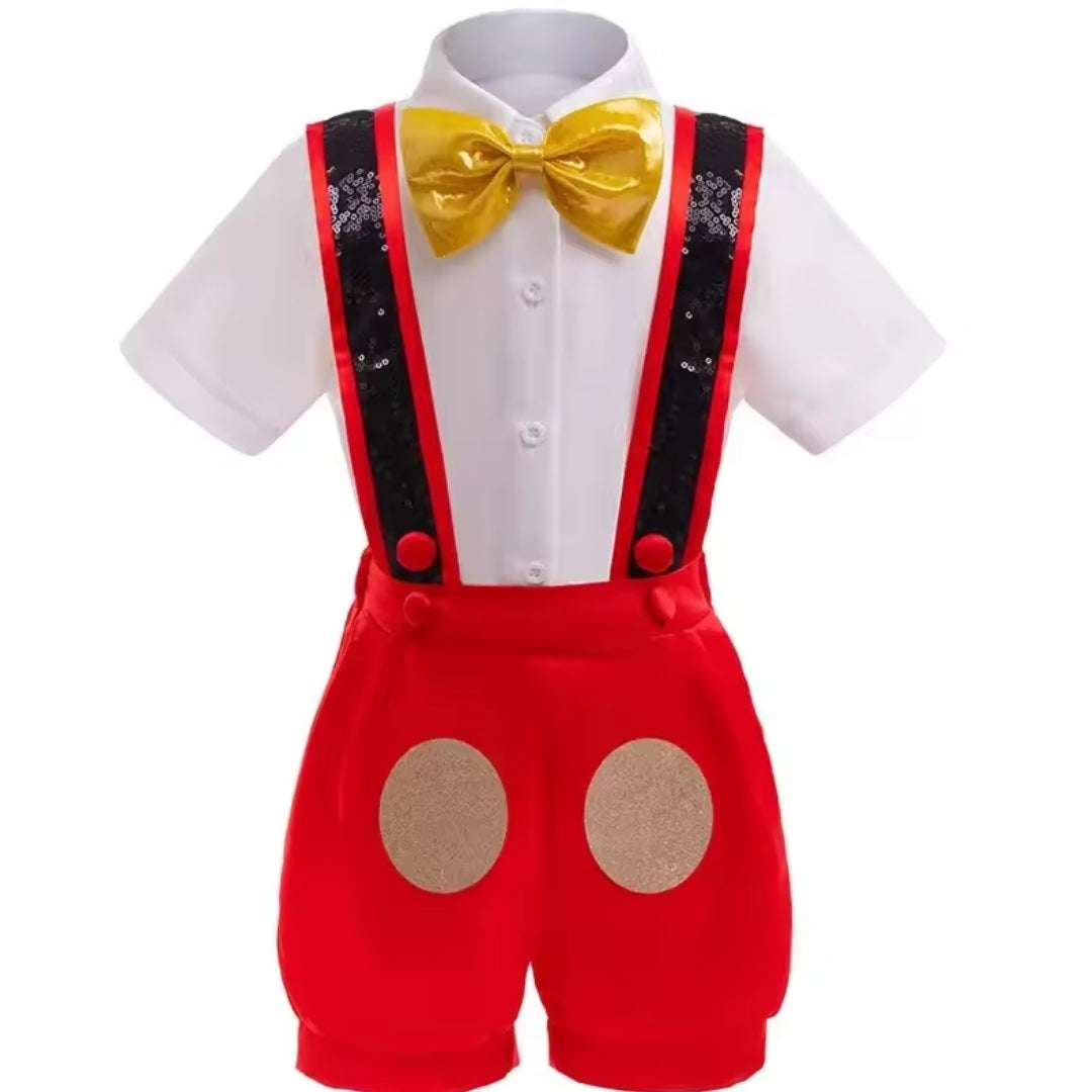 Drielig Cartoonkostuum voor Kinderen met Riem Polyester Verkleedset Halloween Carnaval Feest Speelgoed | Sulvida